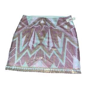 Decree Sequin Y2k Bling Mini Skirt NWT Size large